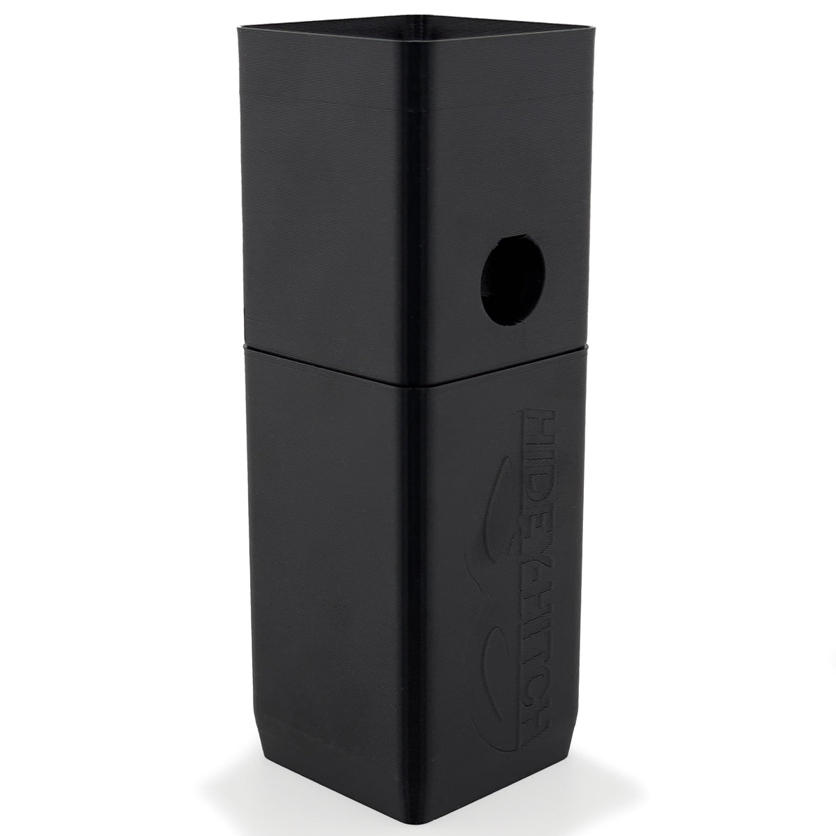 Original Shorty Hidey-Hitch standing upright with the hitch-pin opening visible.
