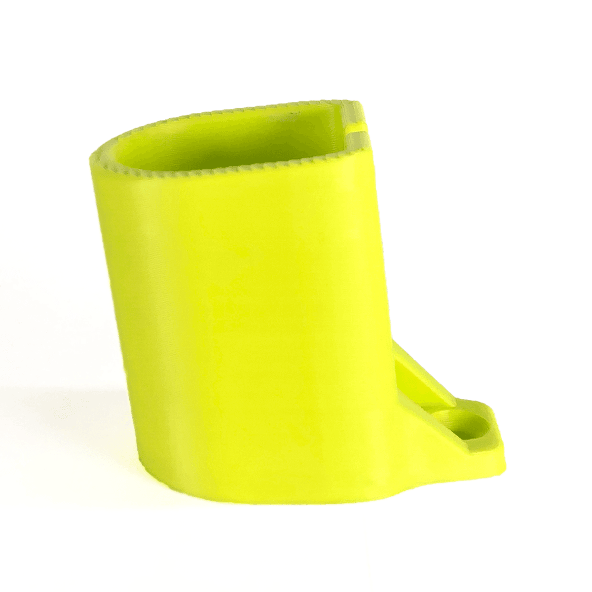 Single Ryobi Green battery mount showing the opening and mounting tab; each pack contains four mounts.